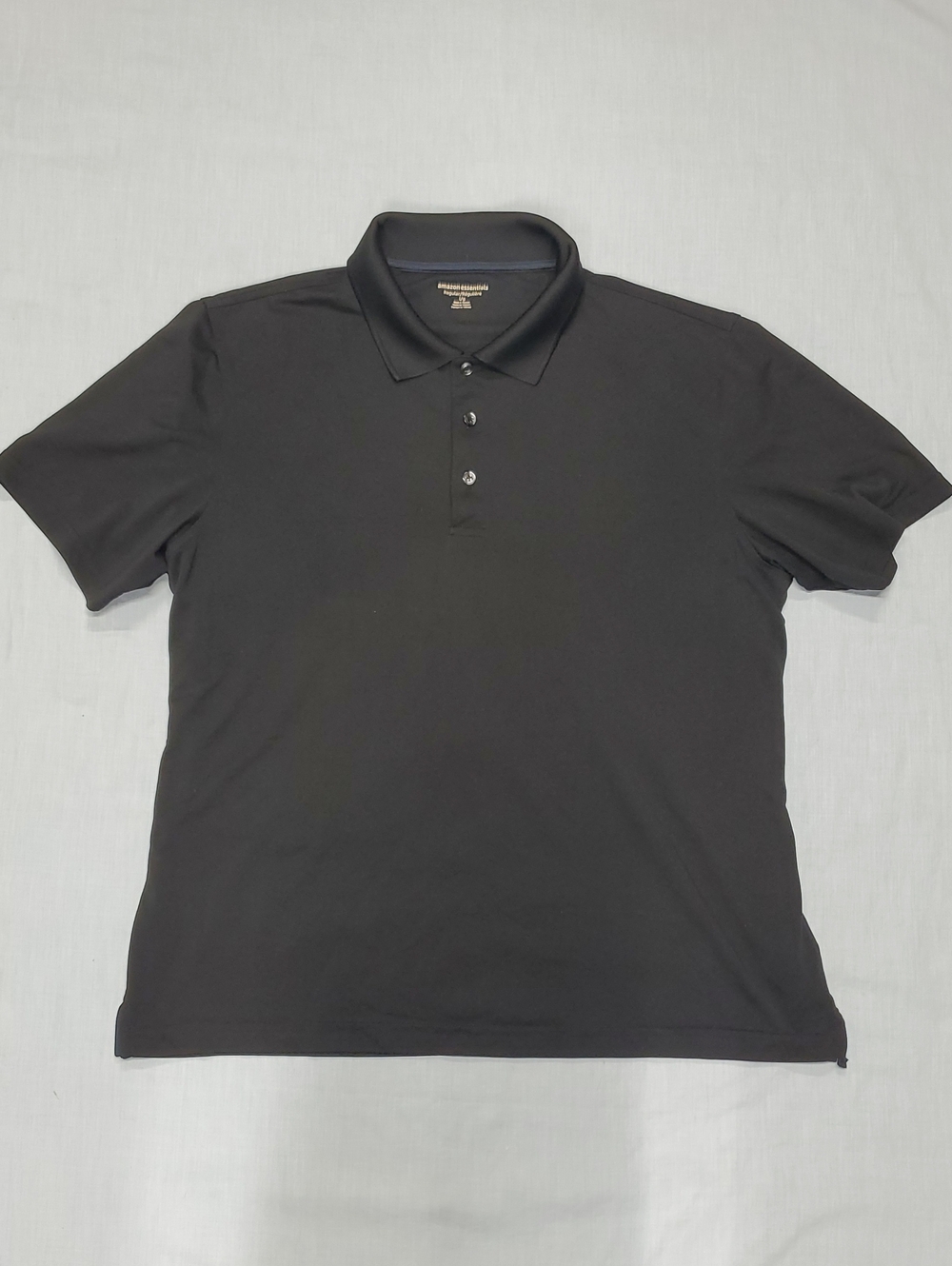 Men's Black Polo Shirt by Amazon Essentials #181
